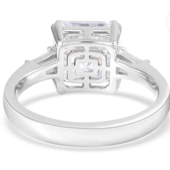 Lustro Stella Finest CZ Ring in Platinum over Sterling Silver Sz 9! - Picture 7 of 12